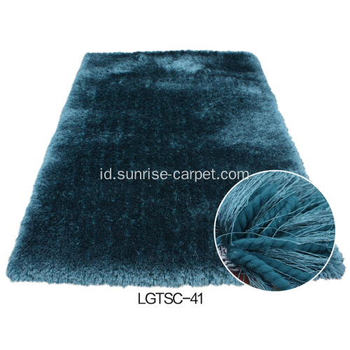 Polyester Carpet dengan Silk & Elastic Yarn